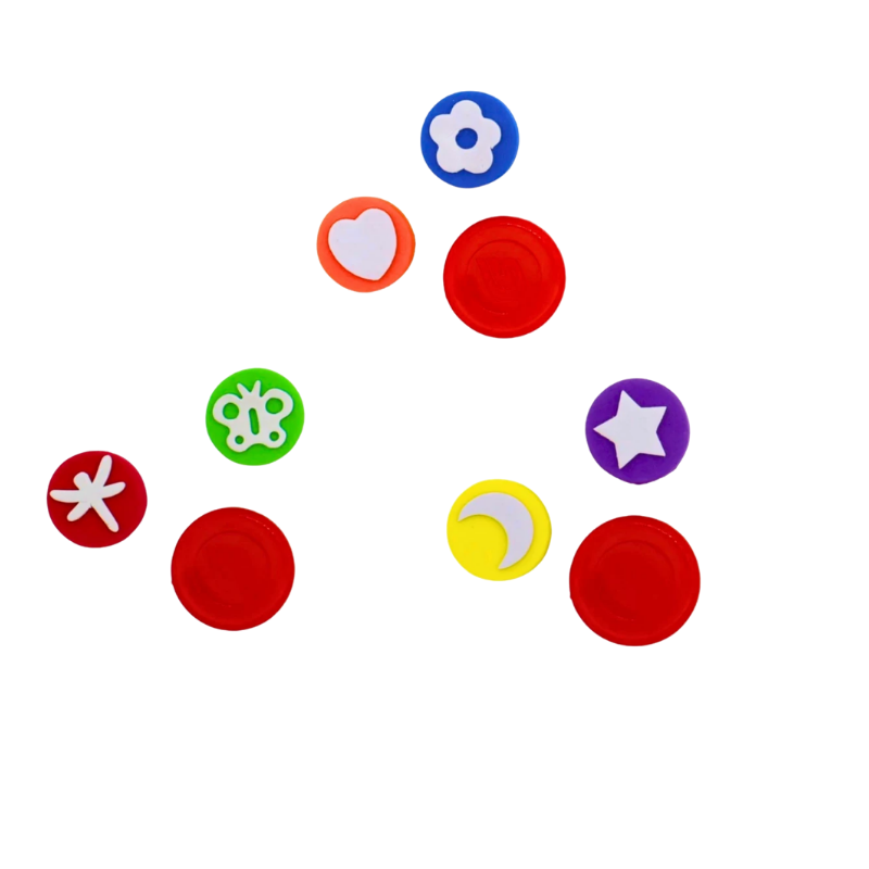 Timbro con cuscinetto in schiuma da 2,5 cm - 3 modelli assortiti per bambini