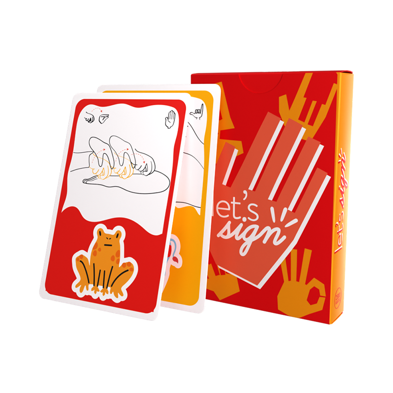 Kartenspiel Menü Kind - Let's Sign Zeichensprache - Spiele HoReCa