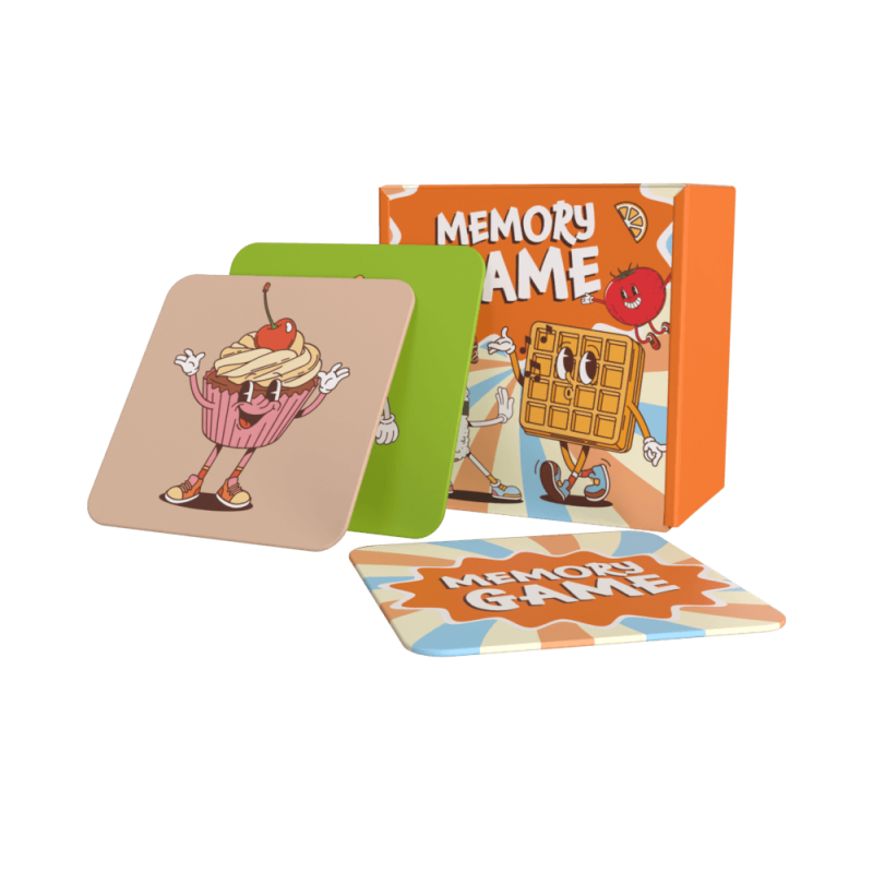 Memo Tic Tac Toe Cube - Umweltfreundliches 2-in-1-Spiel für Kindermenüs und Kit