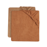 housses pour matelas à langer lot de 2 couleur caramel et couleur biscuit