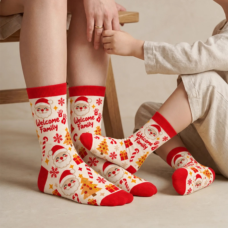 Calcetines personalizados para adultos y niños - Welcome Family