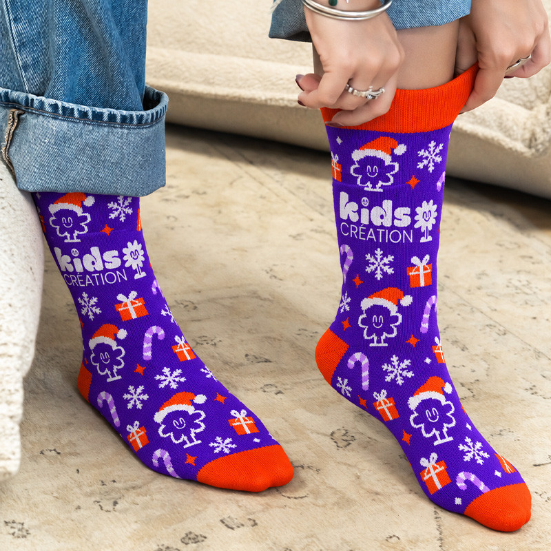 Meias personalizadas para adultos e crianças - Welcome Family