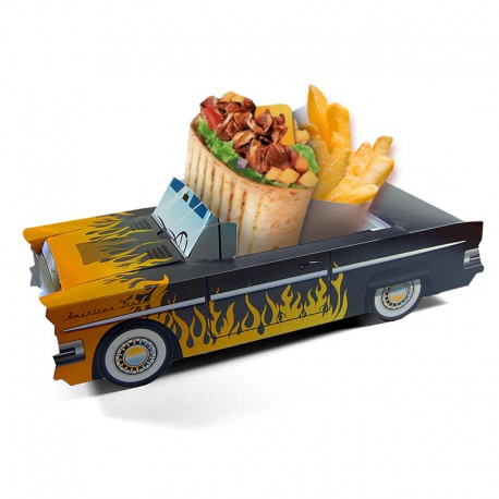 Cadillac Flamme children's menu box, Welcome Family