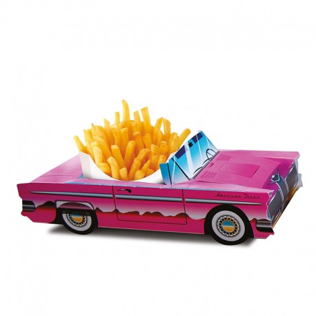 Boîtes pour menus enfants modèle Cadillac, panachés, Welcome Family