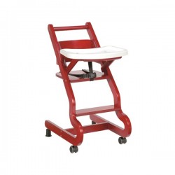 Baby high chair with wheels - Light beech