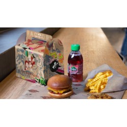 Caja menú infantil personalizada, para restaurantes, bares de aperitivos, establecimientos de comida rápida