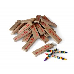 Caja de 3 lápices grasos 6 colores, lápices de cera para restaurantes, lápices de colores para menús infantiles, colorear menús 