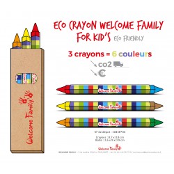 Scatola di 3 matite grasse 6 colori, matite a cera per ristoranti, pastelli per menu per bambini, menu per bambini da colorare