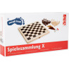 Assortimento di giochi in una scatola di legno - Gioco da tavolo per hotel, campeggio, club vacanze, ristorante