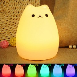 Veilleuse en forme de chat - Accessoires chambre enfant pour hôtel, camping, club de vacances