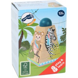 Stacking pyramid jungle, game for the reception of the children by the professionals CHR