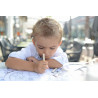 Libri e matite da colorare personalizzati per il menù dei bambini e l'offerta per i bambini, hotel e ristorante