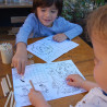 Conjunto de cadernos para colorir e lápis de cor, presente de boas-vindas para crianças e menu infantil