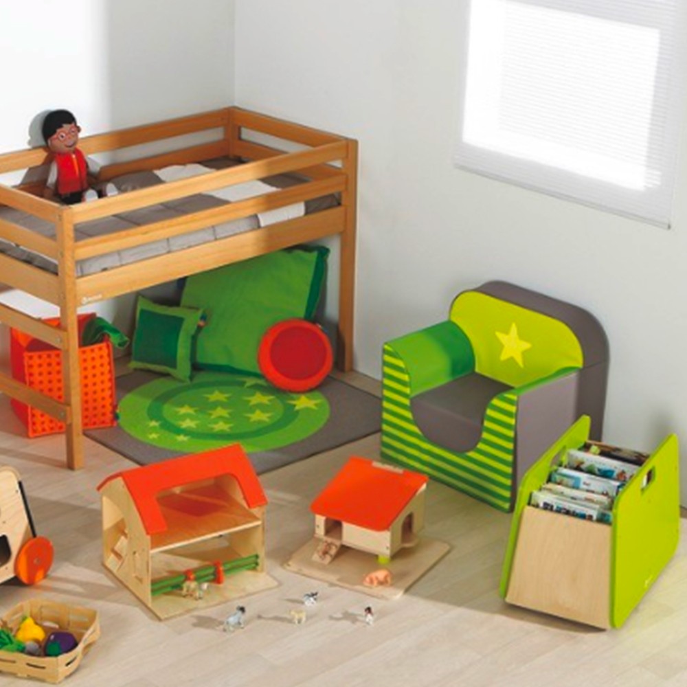 Unidad de almacenamiento doble, mobiliario infantil para hoteles, restaurantes, escuelas