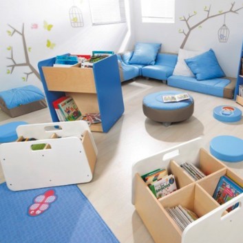 Meuble de rangement double, mobilier enfant pour hôtel, restaurant, école