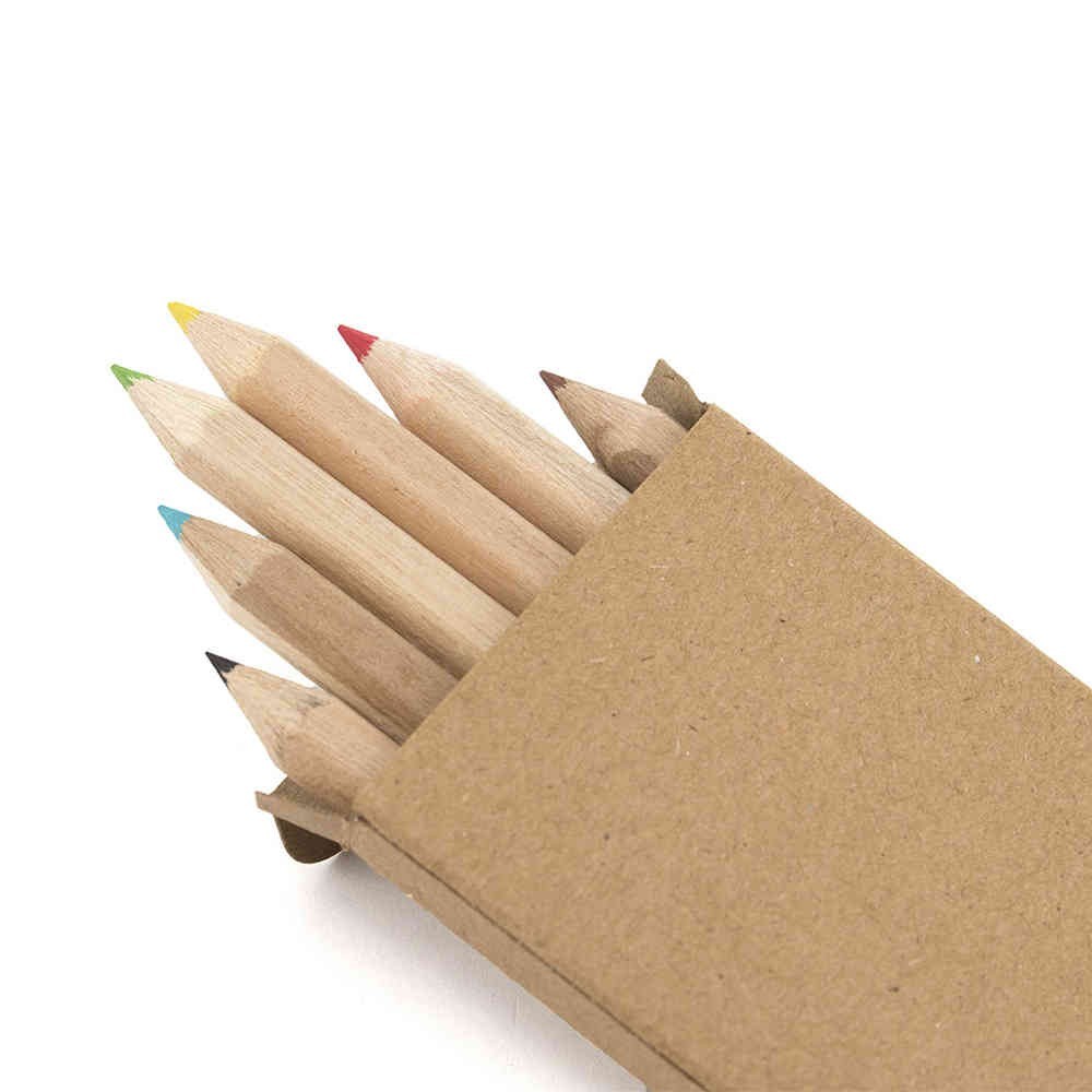 Box of 6 colored pencils to offer in children's menus