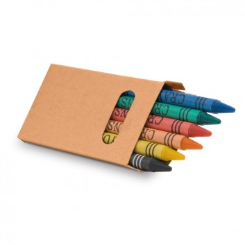 6 pastel crayons for children to give away in hotels and restaurants
