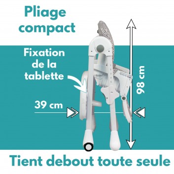 Chaise Haute Télescopique pour Bébé - Mobilier de puériculture