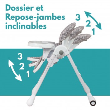 Chaise Haute Télescopique pour Bébé - Mobilier de puériculture