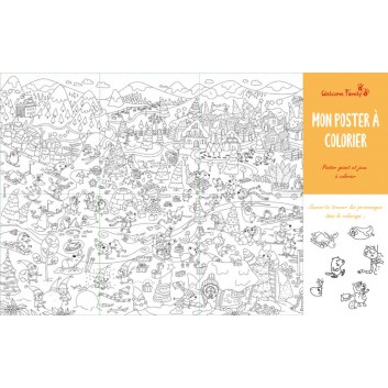 Cartaz gigante para colorir 100% personalizável - Menu surpresa para crianças