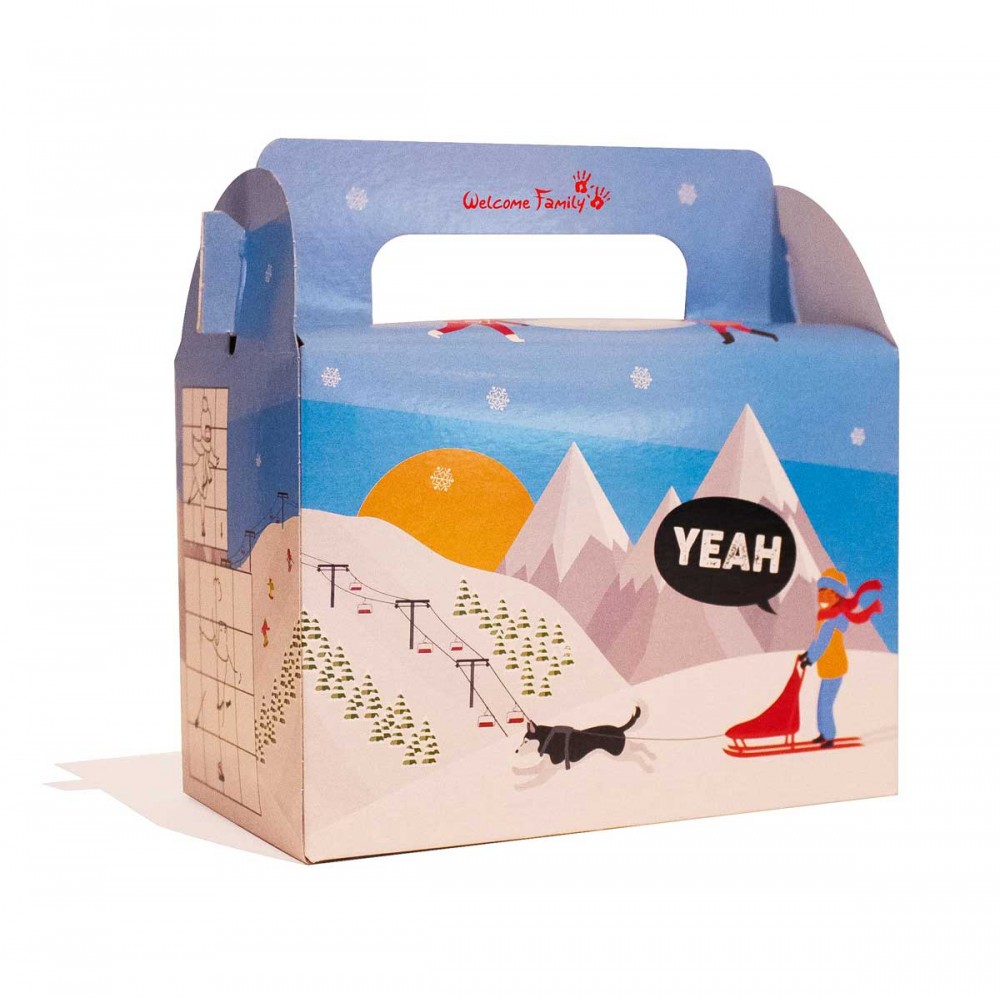 Caixa de menu infantil para restaurantes e snack-bares - modelo Lunchbox Hiver