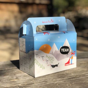 Kindermenübox für Restaurant, Imbiss - Lunchbox Modell Winter