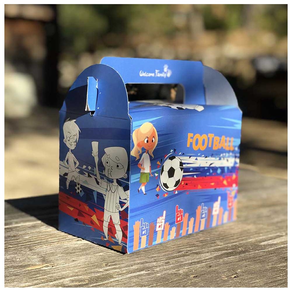 Scatola per il menu bambini a tema calcio - Lunchbox Football