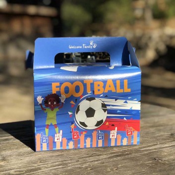 Scatola per il menu bambini a tema calcio - Lunchbox Football