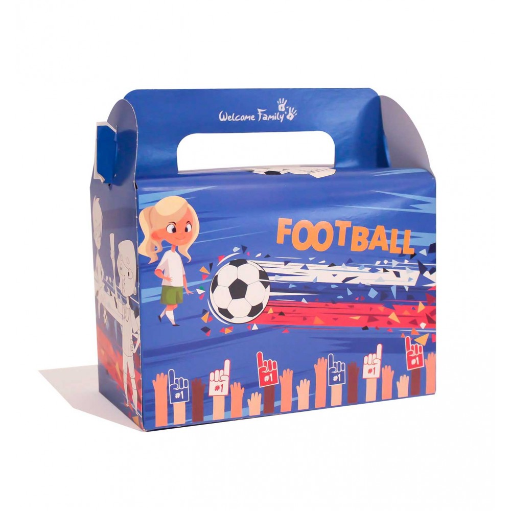 Scatola per il menu bambini a tema calcio - Lunchbox Football