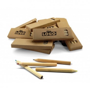 Box mit 4 Bleistiften zum Selbstgestalten - Gastgeschenk Kind