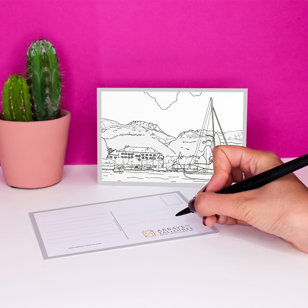 Persönliche Postkarte von Abadía de TALLOIRE