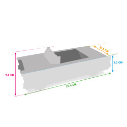 dimensiones cadillac kids menu box