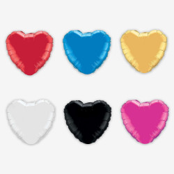 corazón de globo de aluminio