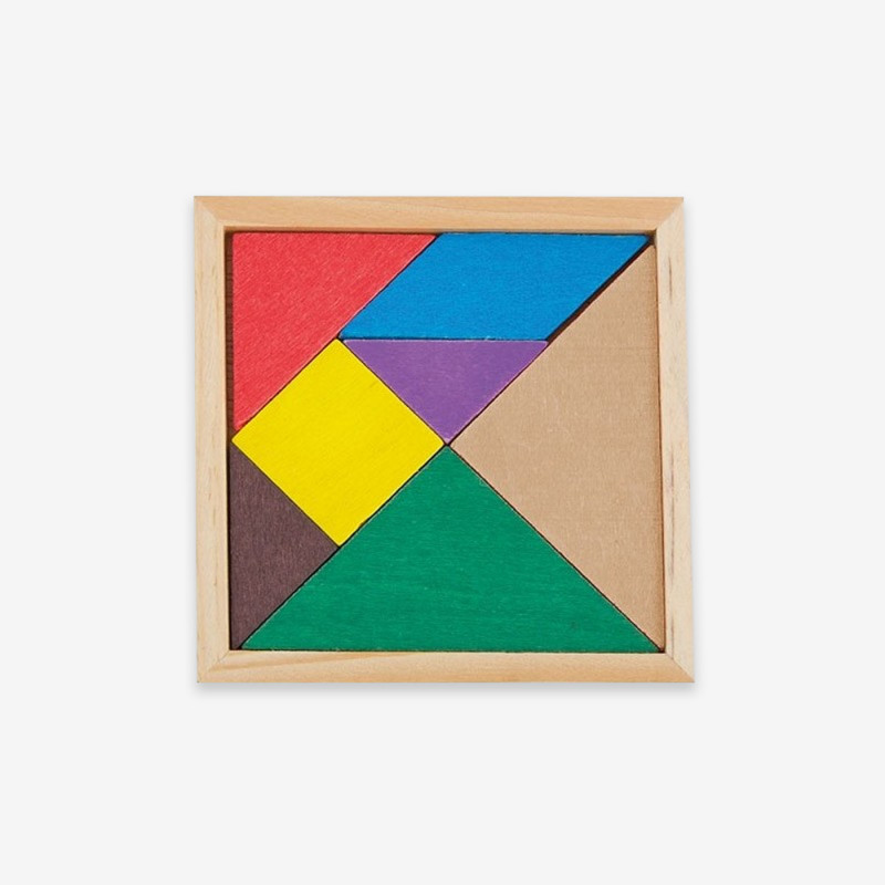 Rompecabezas Tangram de madera, juegos de madera, artículos para niños