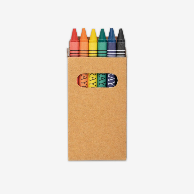 pastelli per bambini in una scatola kraft