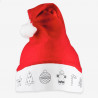cappellino di Natale da colorare, travestimento per bambini, travestimento da Babbo Natale, travestimento aziendale