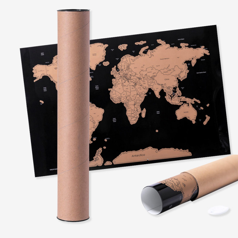 ewtshop® Carte du monde à gratter 60 x 40 cm avec marqueur et grattoir,  carte du monde à gratter : : Fournitures de bureau
