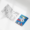 Caderno de colorir sobre futebol, presente surpresa de boas-vindas para crianças e menu infantil