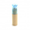 Tube pencils with blue pencil sharpener, welcome gift for children in hotels