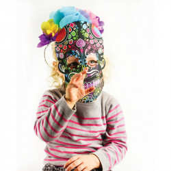 halloween colored scratch mask for kids