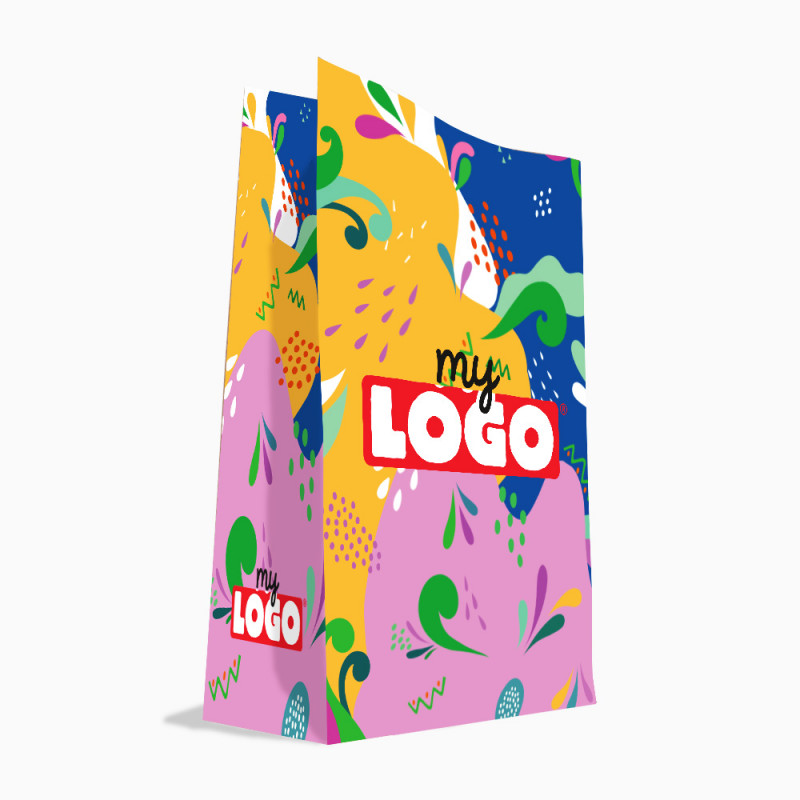 Borsa kraft personalizzabile per il menu per bambini