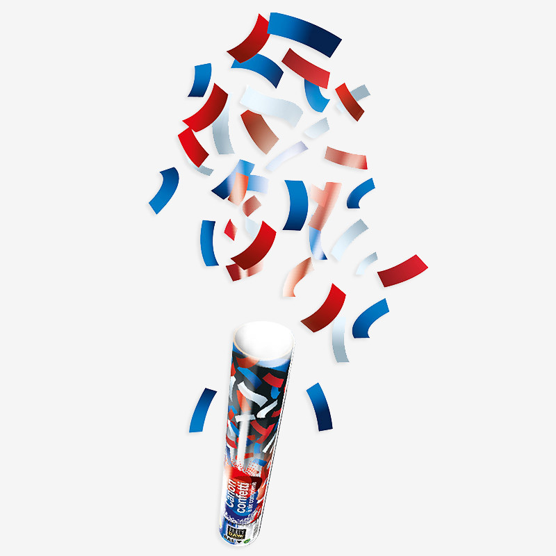 confetti azul branco vermelho - acessório para fãs de fósforos