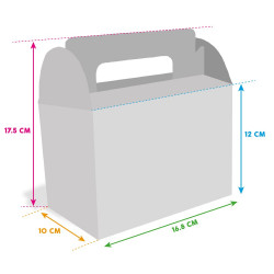 dimensioni menu bambini sfida di corsa in scatola