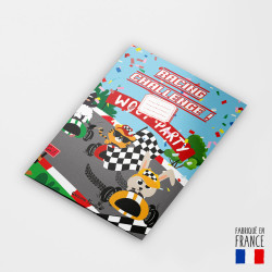 libro para colorear Racing Challenge - menú infantil para colorear