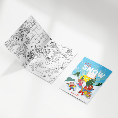Libro da colorare "Neve" - Regalo a sorpresa di benvenuto per i bambini in inverno