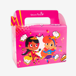 menú infantil lunchbox - restaurante box super girl