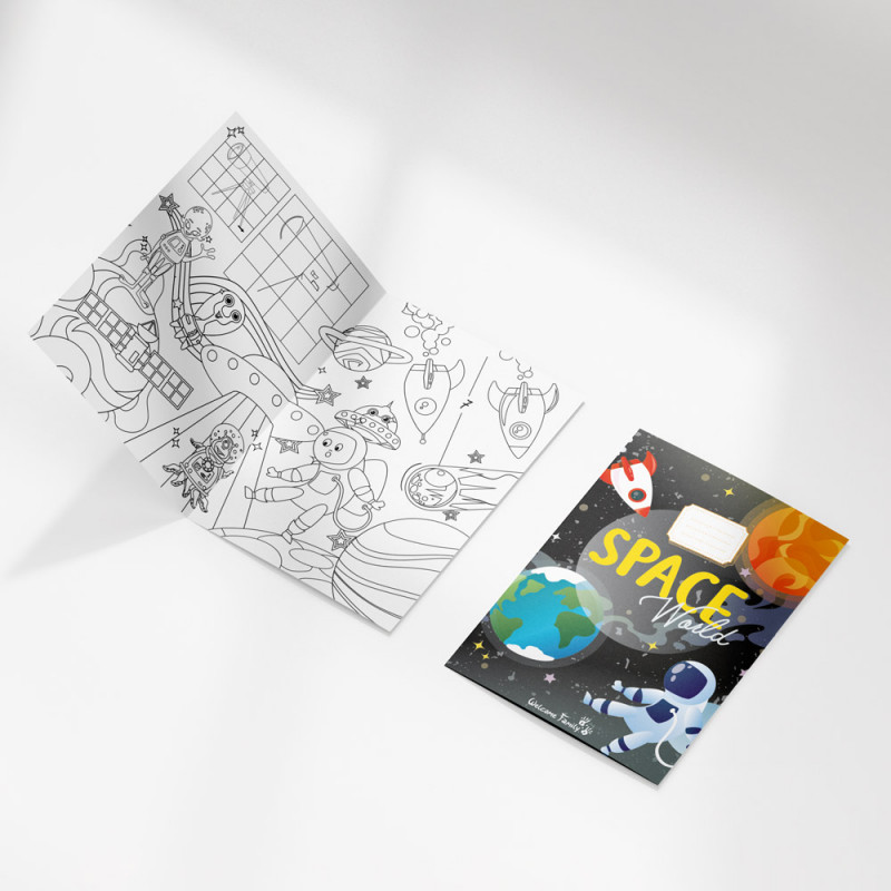 Cuaderno para colorear El Espacio: Libro de colorear para niños y