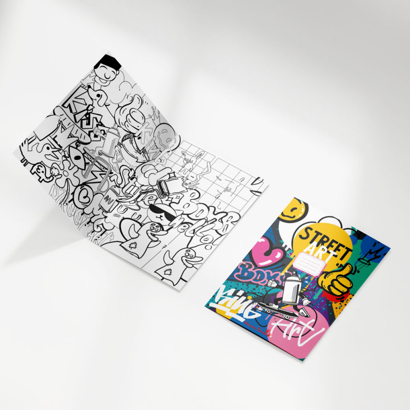 kit de colorir hotel para crianças - Street Art coloring book