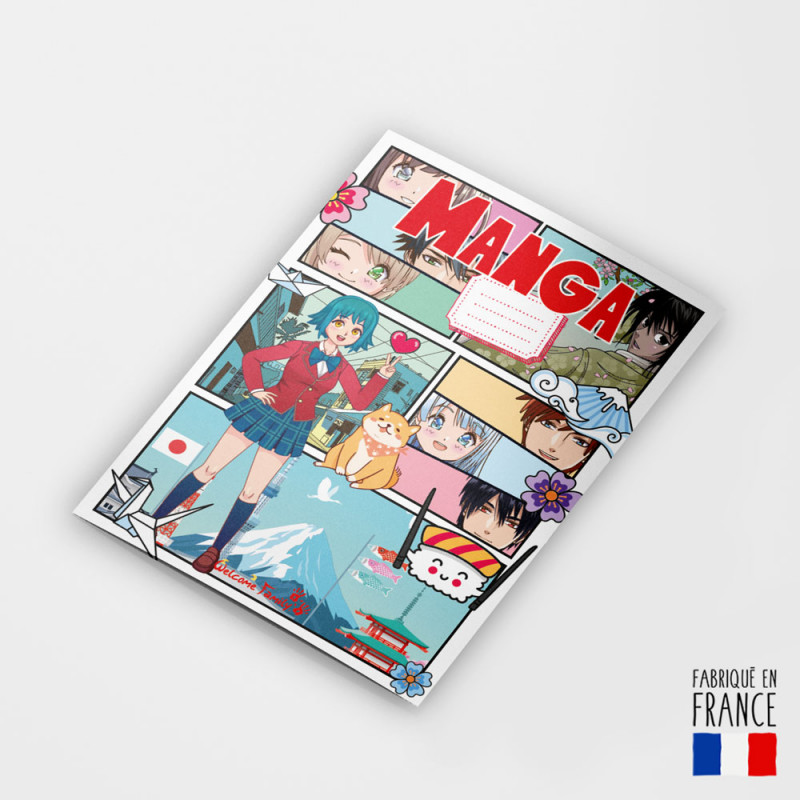 libro para colorear modelo manga - menú para colorear manga niño