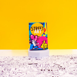 Cartel para colorear de Street Art, menú sorpresa para niños